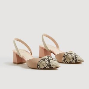 MANGO Contrast Slingback Shoes